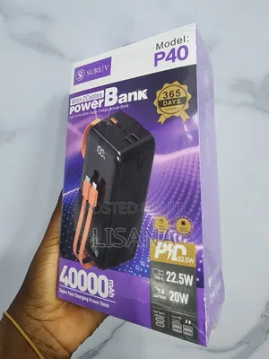 Fast 40000mAh Powerbank with 22.5W Charging