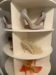 Rotating Shoe da Bag Rack - Sabon Abu - 1