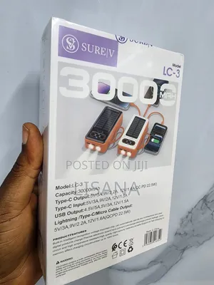 LC-3 Model Solar Powerbank 30000mAh 22.5W
