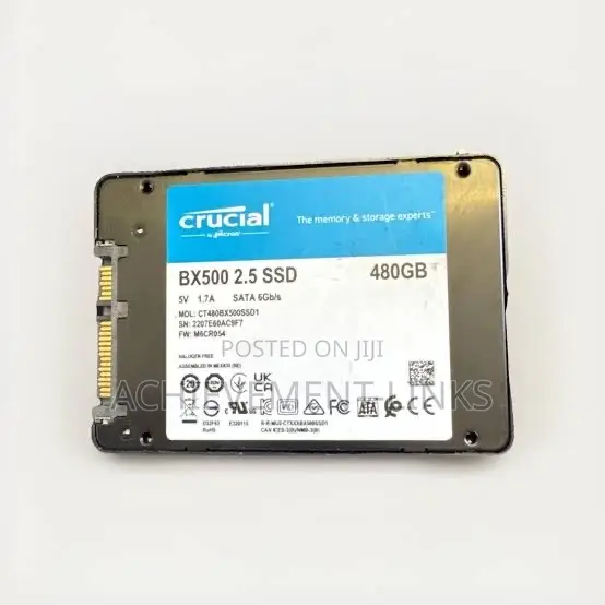 Crucial BX500 480GB SSD Internal Hard Drive - 1