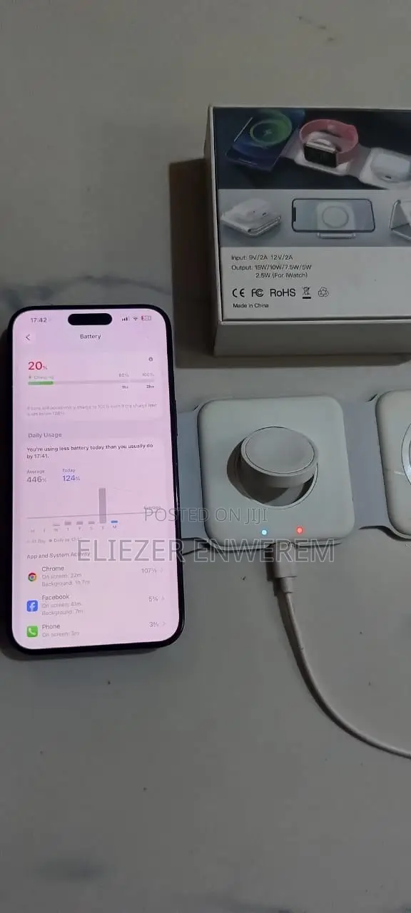 3-in-1 Foldable Wireless Charging Station for iPhone/Watch/AirPods - 1