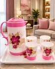 Plastic Water Jug and Cup Set with Tray - 3