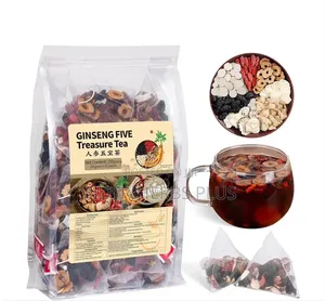 Ginseng Five Treasure Tea - Antioxidant & Tallafin Damuwa Ga Gabobi