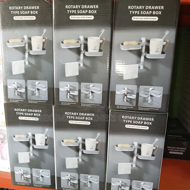 Rotary Drawer Type Soap Box (3 Tiers) - 1