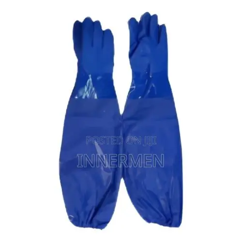 Heavy-Duty Extra-Long PVC Safety Work Gloves - 1