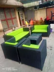 Set Na Wurin Zama Na Waje Mai Zama 7 Tare Da Zabin Filawa - 2