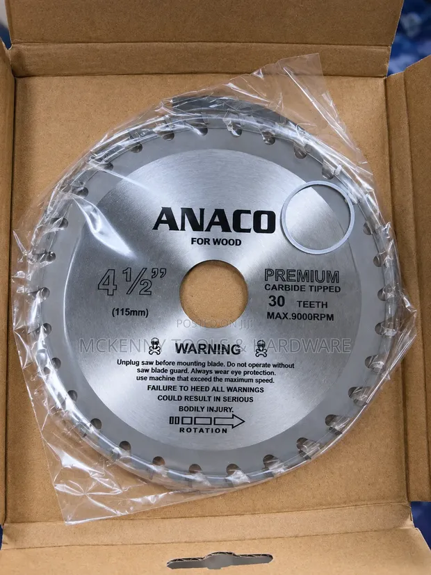 ANACO 4.5" 115mm 30T Carbide Circular Saw Blade for Wood - 1