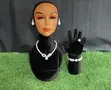 Handmade Full Pearl Set - Necklace, Earrings, Bracelet, Knuckle Ring - 2