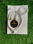 Handmade Full Pearl Set - Necklace, Earrings, Bracelet, Knuckle Ring - 3
