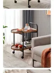 Modern Nordic 2-Tier Solid Wood Trolley - 2