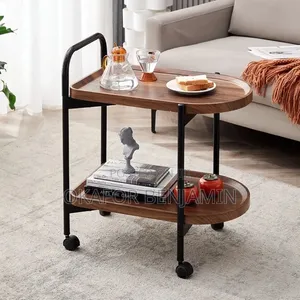 Modern Nordic 2-Tier Solid Wood Trolley