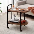 Modern Nordic 2-Tier Solid Wood Trolley - 3