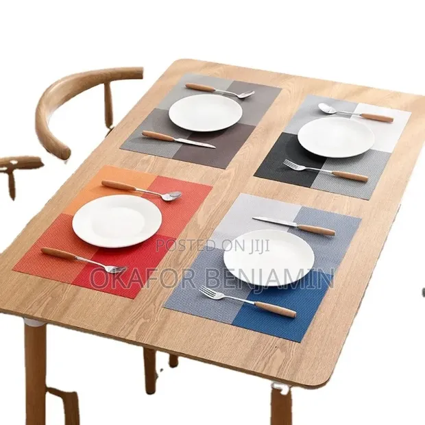 Set of 6 Woven PVC Place Mats for Hotel & Restaurant - 1