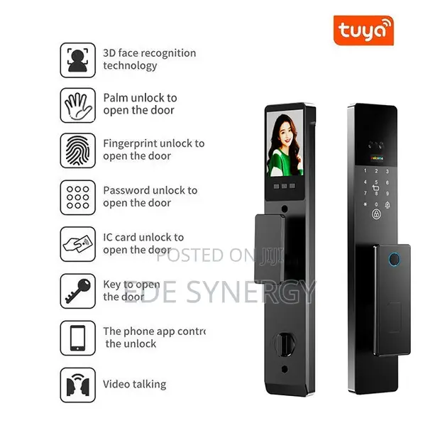 3D Face Recognition Smart Door Lock with Camera & Fingerprint - 1