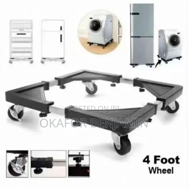 Adjustable Refrigerator and Washing Machine Stand - 1