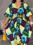 Cut and Sew Ankara Kaftan Dress - Sabon Kayayyaki - 4