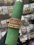 Tsofaffin Bangles masu Zana-zanen Geometric na Enamel - 2