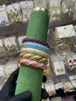 Tsofaffin Bangles masu Zana-zanen Geometric na Enamel - 3