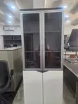 High-Grade Wooden Office Storage Cabinet with Glass Doors - 2