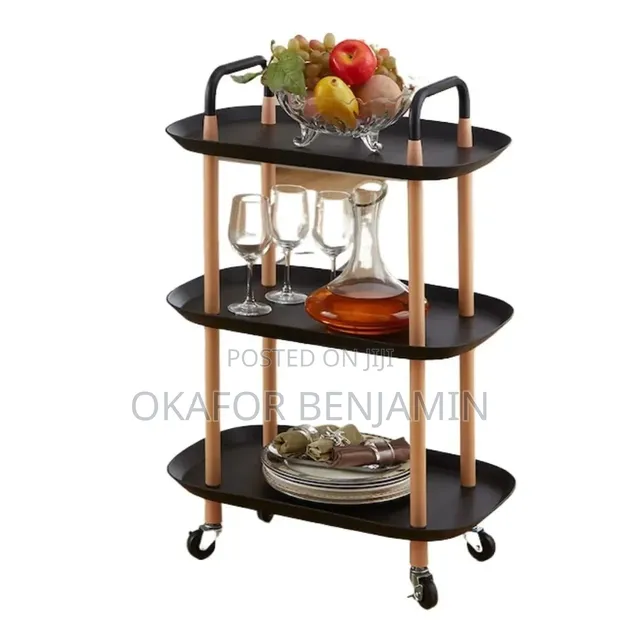 Ingantacciyar Trolley Mai Sauƙin Motsi Mai Ayyuka Da Yawa 3-Tier Nordic - 1