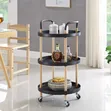 Ingantacciyar Trolley Mai Sauƙin Motsi Mai Ayyuka Da Yawa 3-Tier Nordic - 2