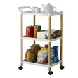 Ingantacciyar Trolley Mai Sauƙin Motsi Mai Ayyuka Da Yawa 3-Tier Nordic - 3