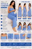 Blue Striped Lounge Set - 4