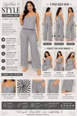 Blue Striped Lounge Set - 5