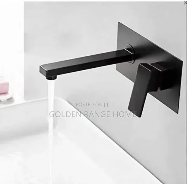 Matt Black Concealed Mixer Faucet - 1
