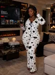 Purple Heart Button-Up Lounge Set - 5