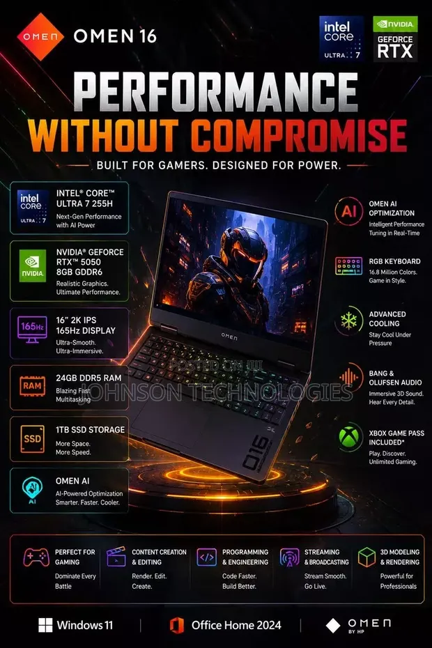 HP Omen Transcend 14-fb0023dx Laptop - Intel Core Ultra 7, 32GB RAM, 1TB SSD - 1