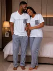 Matching Gingham Lounge Set - 2