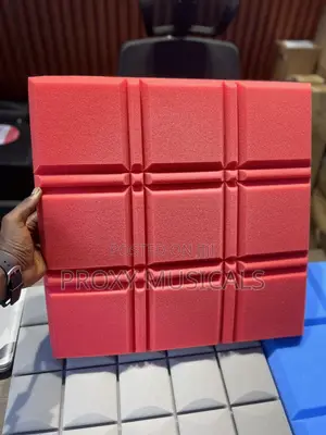 Red Acoustic Foam Soundproofing Panels