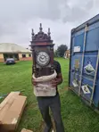 Sabon Tsohon Katako Pendulum Wall Clock - 2