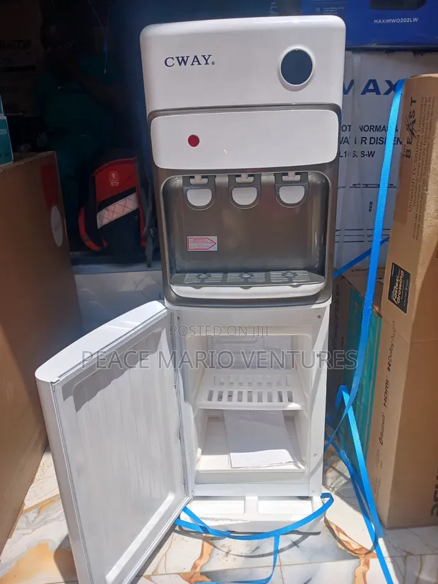 Cway Hot and Cold Water Dispenser with Mini Refrigerator - 1