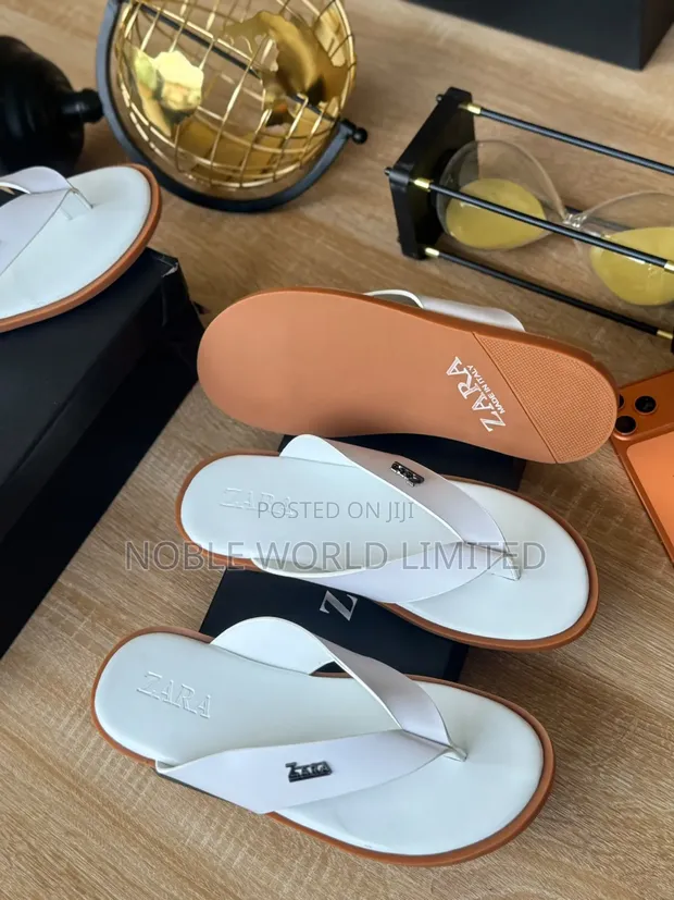 White Zara Pam Slippers - Brand New - 1