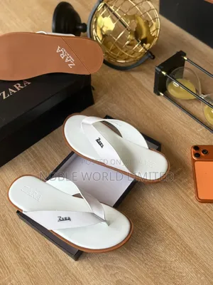 White Zara Pam Slippers - Brand New