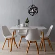 Imported Wooden Dining Table Set with 4 Padded Chairs - 1