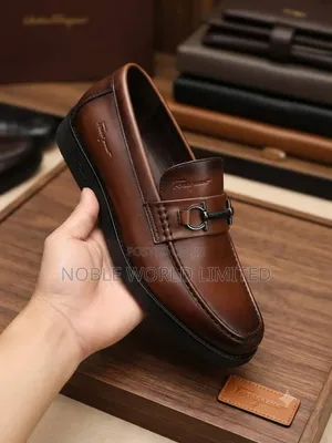 Black/Brown Solid Leather Men's Shoes