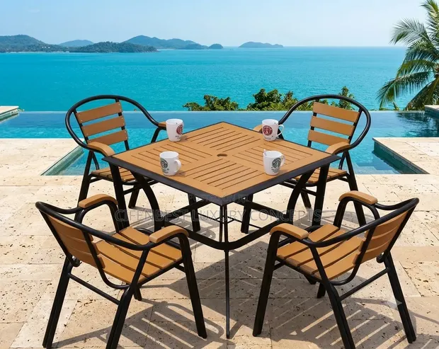 Outdoor Bar/Restaurant Table with Chairs for Balcony/Porch - 1
