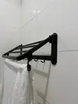 Foldable Black Bathroom Towel Rack (60cm) - 1