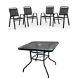 Stylish Outdoor Four-Seater Table and Chair Set - 1