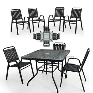 Stylish Outdoor Four-Seater Table and Chair Set