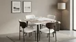 Luxury Marble Top Dining Table tare da 4 Chairs - 2