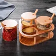 Kayan Ajiya Na Kayan Kamshi 3pcs Mai Kyau Tare Da Jirgin Bamboo - 2
