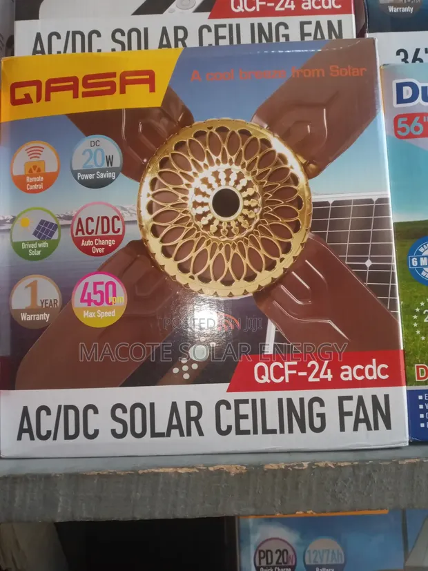 Qasa 24" Solar AC/DC Ceiling Fan - 1
