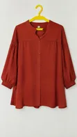 Pretty Little Thing Mata Doguwar Riga Mai Button-Down Orange - 1