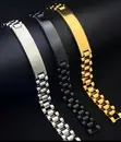 Plain Customizable Gold Plated Wrist Bracelets (Wholesale) - 1