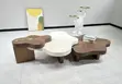 3-in-1 Leaf Modern Center Table - Brown & White - 1