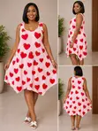 Hanky Hem Nightgown - Heart Print - 3